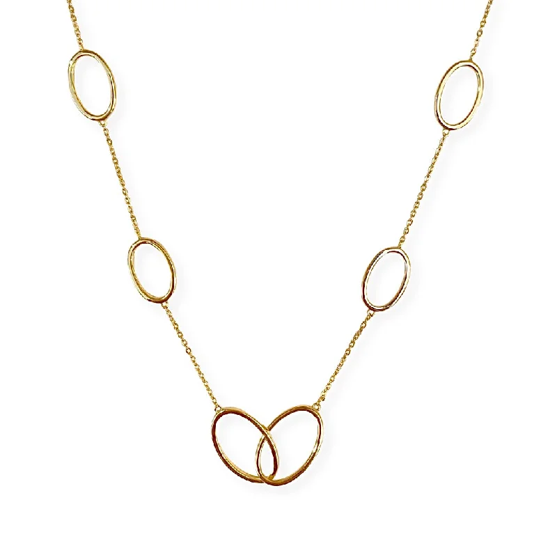 classic necklaces for women-Geovana Oval Links Necklace