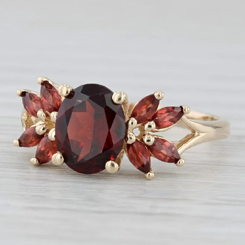 modern engagement rings for women-2.68ctw Garnet Ring 10k Yellow Gold Size 9.25