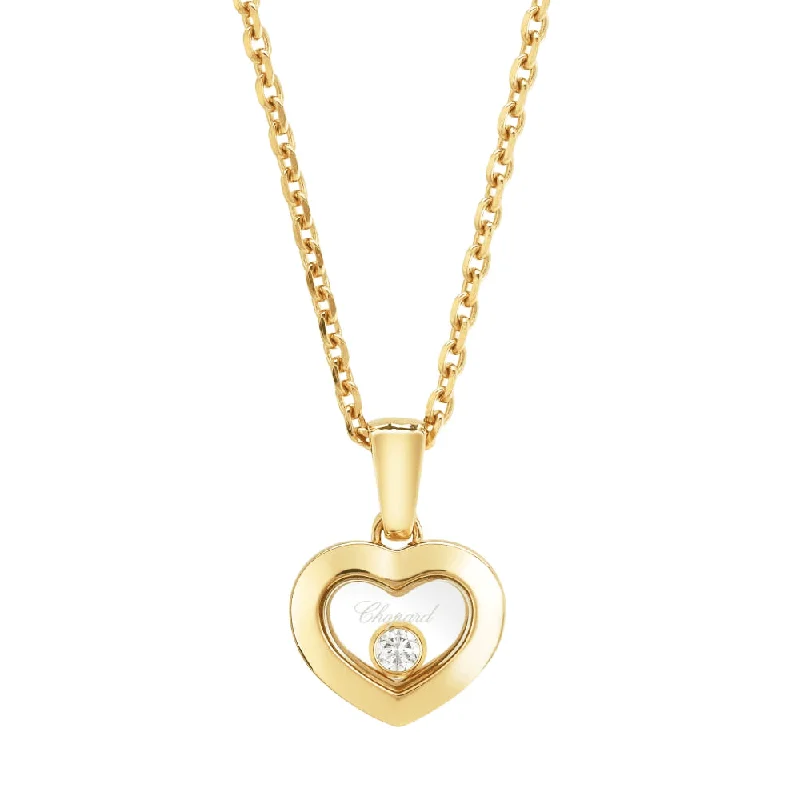 initial necklaces for women-Happy Diamonds Icons 18ct Yellow Gold Heart Pendant