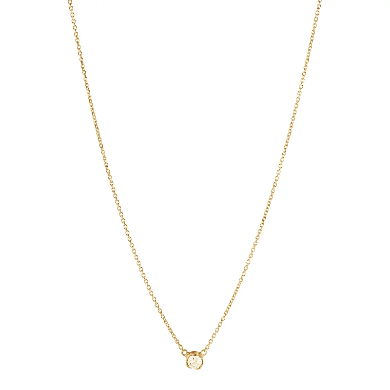 crystal necklaces for women-Signature Diamonds 18ct Yellow Gold Diamond Solitaire Pendant