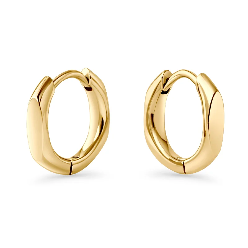 minimalist gold earrings for women-Andrea Huggie Earrings