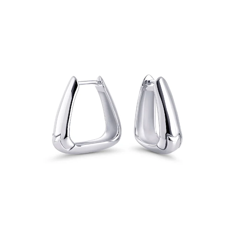 sterling silver earrings for women-Tamara II Huggie Earrings