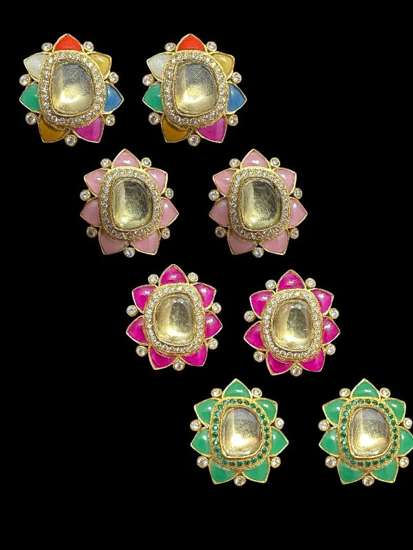 luxury pearl earrings for women-ET565 Rati earrings , gold plated studs ( READY TO SHIP )