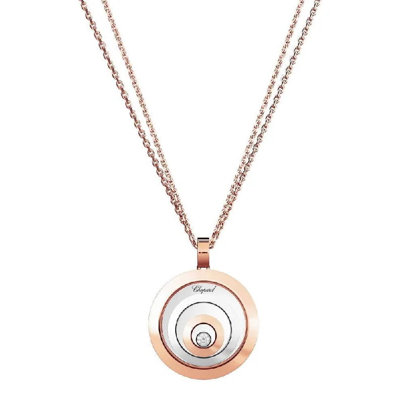 unique necklaces for women-Happy Diamonds Spirit 18ct Rose and White Gold Pendant