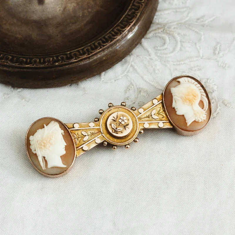 vintage pin brooches for women-Classical Inspiration Victorian Cameo Brooch