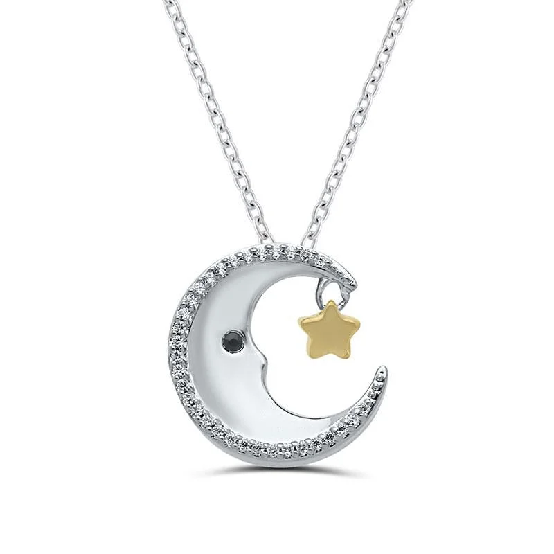 personalized name necklaces for women-NIGHT SKY DIAMOND PENDANT