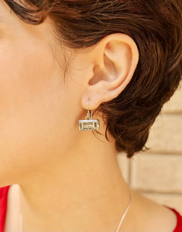 cubic zirconia earrings for women-Streetcar Earrings