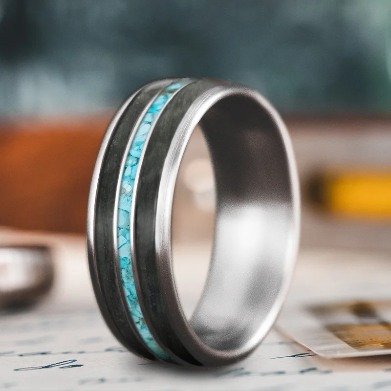 thin rings for women-Custom Design - 3-Inlay Narrow Center kAPKu2sZO-boHVCmi3-yFyiU