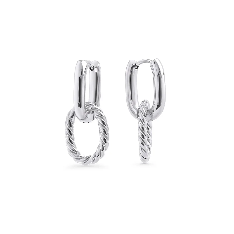 pearl dangle earrings for women-Cecilia Huggie Earrings