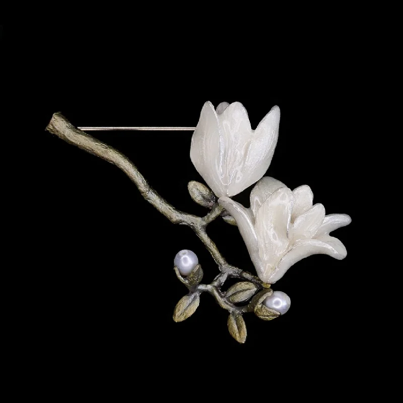 decorative brooches for women-Magnolia Blossom Brooch