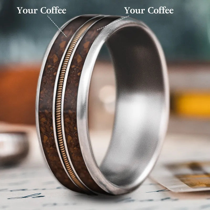 men’s and women’s rings-Custom Design - 3-Inlay Metal Center Ring UM8dUa2zgQ6HTtSMFLLyfx3p