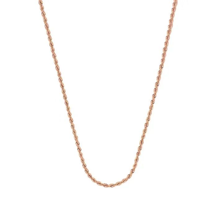 layered gold necklaces for women-ROSE GOLD ROPE CHAIN