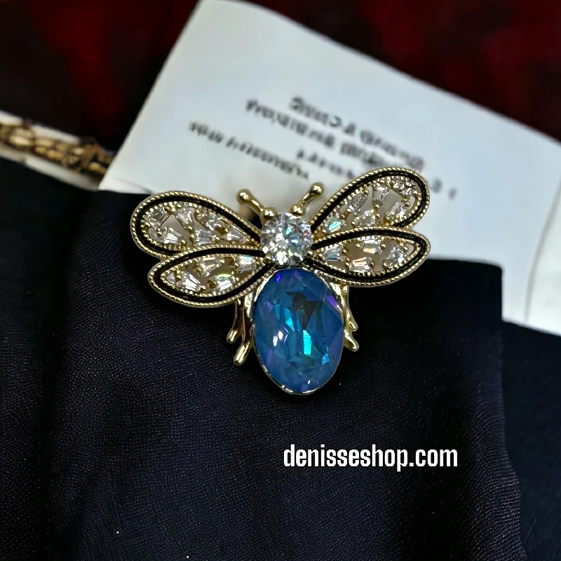 luxury gemstone brooches for women-14K BEE BROOCH