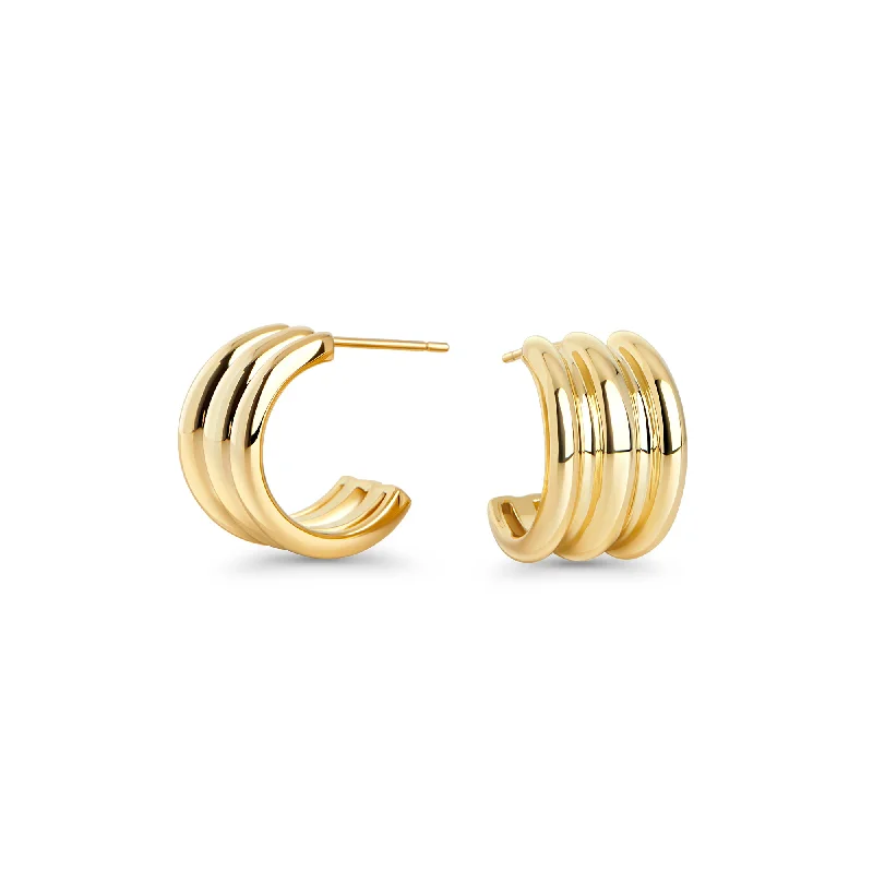 clip-on earrings for women-Melissa Hoop Earrings