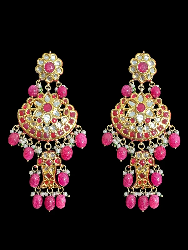 adjustable gold earrings for women-SE101 kundan meenakari earrings ( READY TO SHIP )