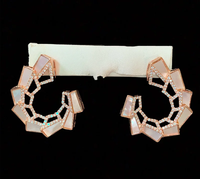 cross earrings for women-ET522 mother  of pearl earrings ( READY TO SHIP )