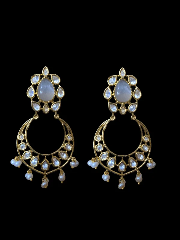 sapphire earrings for women-DER64 Evie cz earrings in fresh water pearls ( READY TO SHIP)