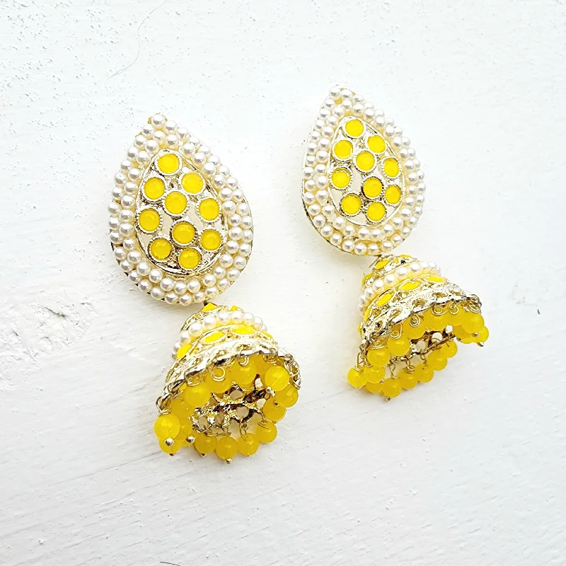 clip-on earrings for women-Savina Jhumka Earrings