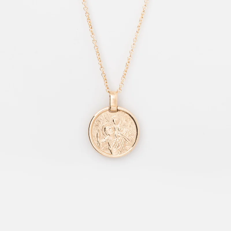 minimalist necklaces for women-The Large St. Christopher Medallion