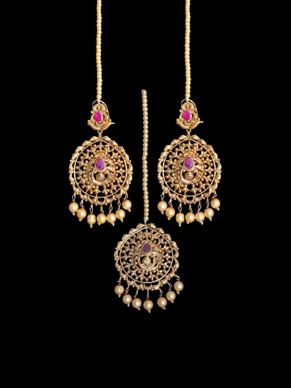 long earrings for women-DJET25 gold plated earrings tika ( READY TO SHIP)