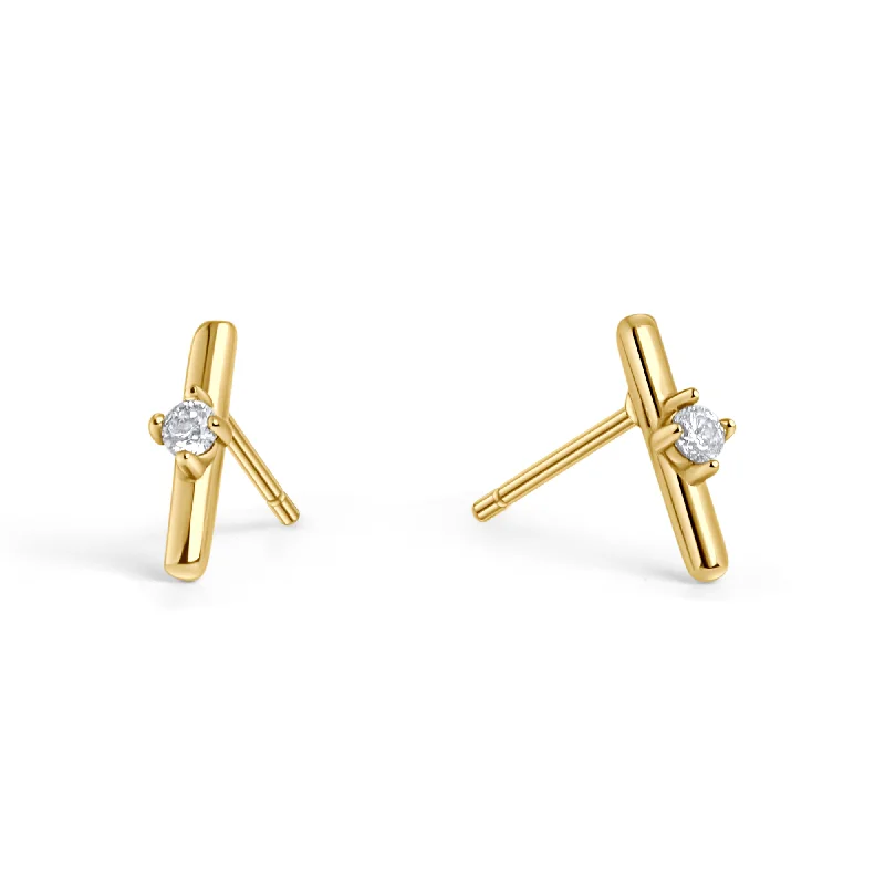 white gold earrings for women-Frida Stud Earrings