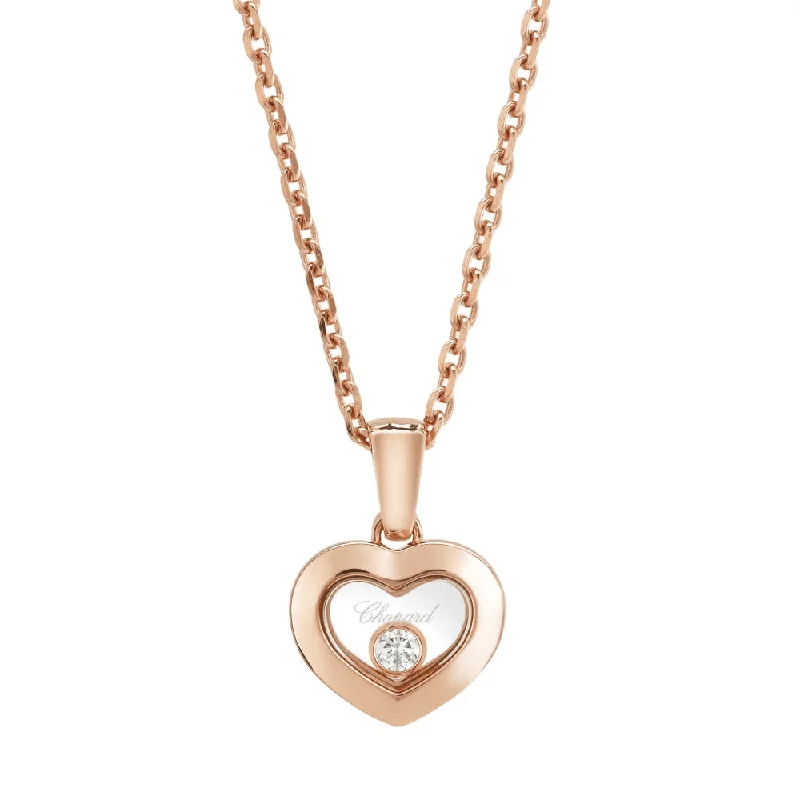 friendship necklaces for women-Happy Diamonds Icons 18ct Rose Gold Heart Pendant