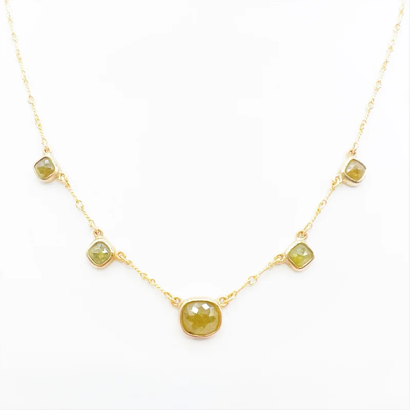 adjustable gold necklaces for women-Gold and Diamond Planets Suspended