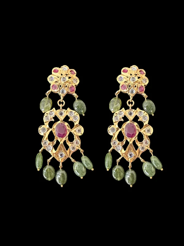 zirconia earrings for women-DER596 Raina earrings in real beads ( READY TO SHIP )