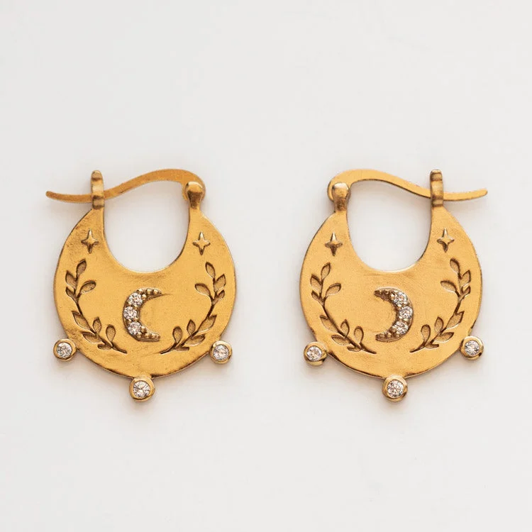 drop earrings for women-Celestial Bohemian Hoop Earrings