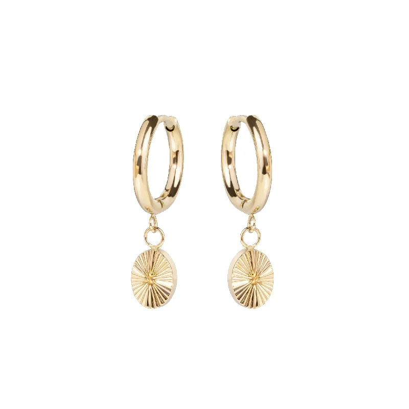 chandler earrings for women-Soleilo Huggie Earrings