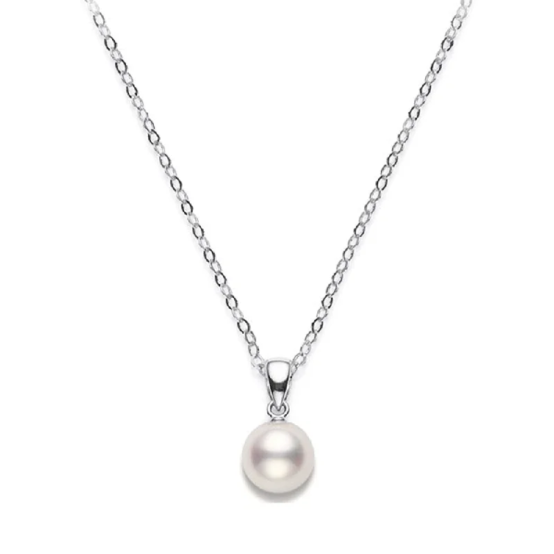 unique necklaces for women-Classic AA Grade Akoya Cultured Pearl Pendant