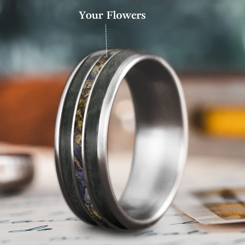 rose gold wedding rings for women-Custom Design - 3-Inlay Narrow Center 0j1Dv5GC_j9UnQ2sxQ_22cBT