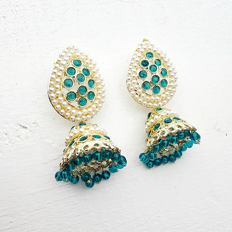 colorful earrings for women-Radha Jhumka Earrings