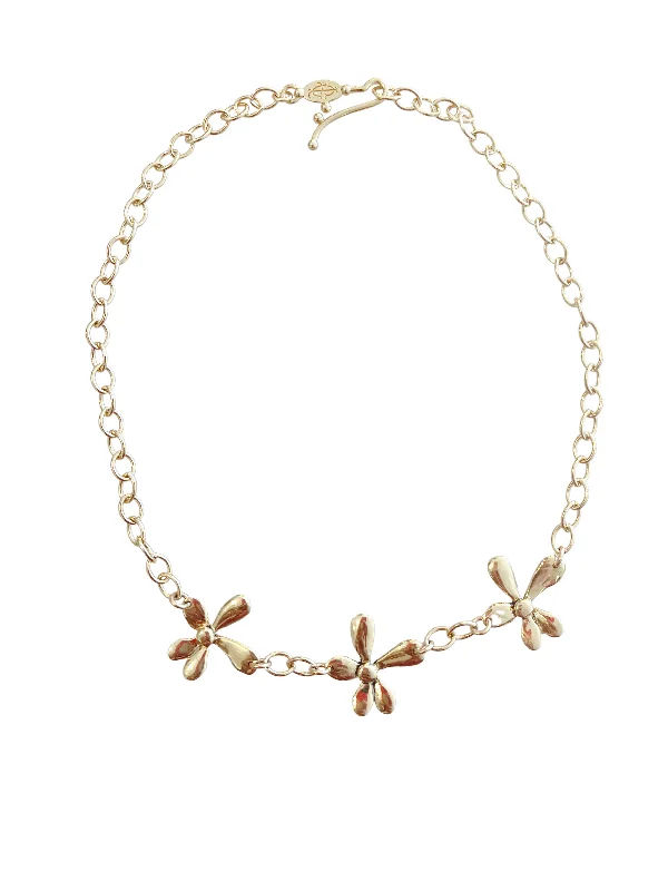 layered gold necklaces for women-Daisy Chain Choker