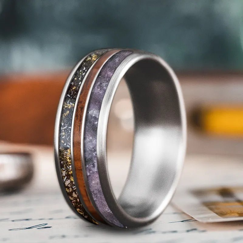 fashion rings for women-Custom Design - 3-Inlay Narrow Center Ring 4uj4L1-_wMOrRxiUEXYLthmp