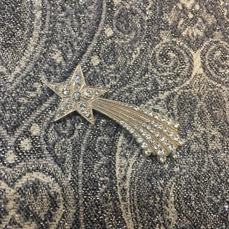 gold brooches for women-Shooting Star silver brooch