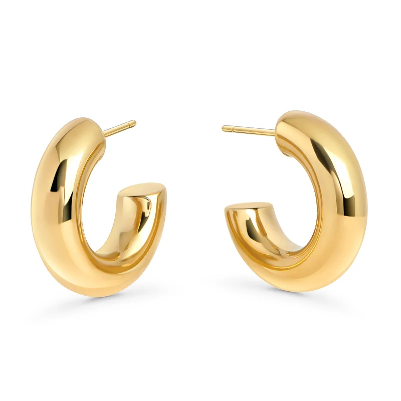 vintage-style earrings for women-Lara Small Hoop Earrings