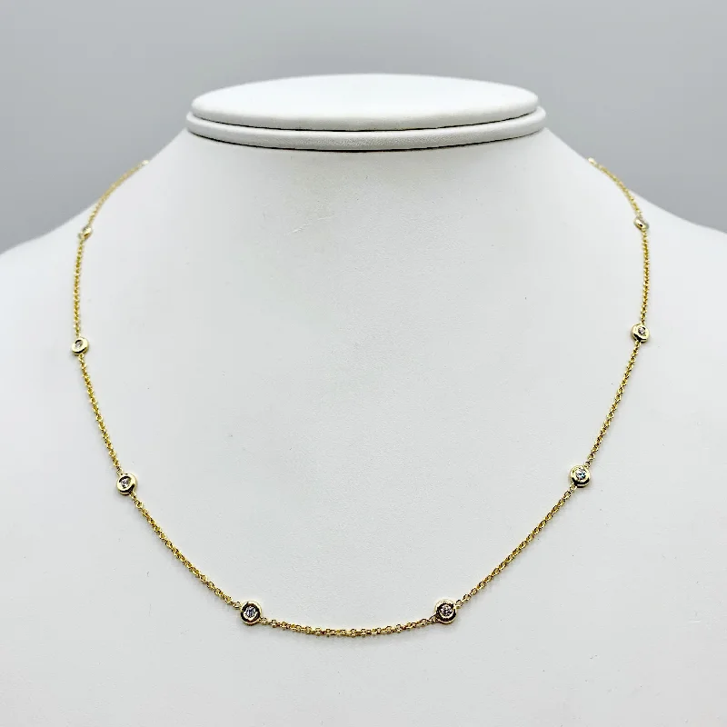 statement gemstone necklaces for women-Delicate Diamonds by the Yard