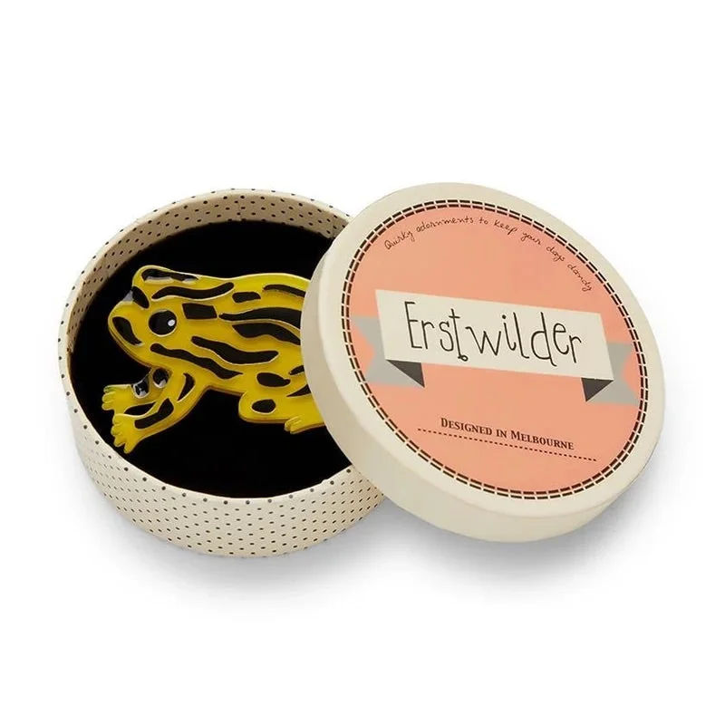 enamel brooches for women-Erstwilder Tiny Toxic Tim Frog brooch 2019