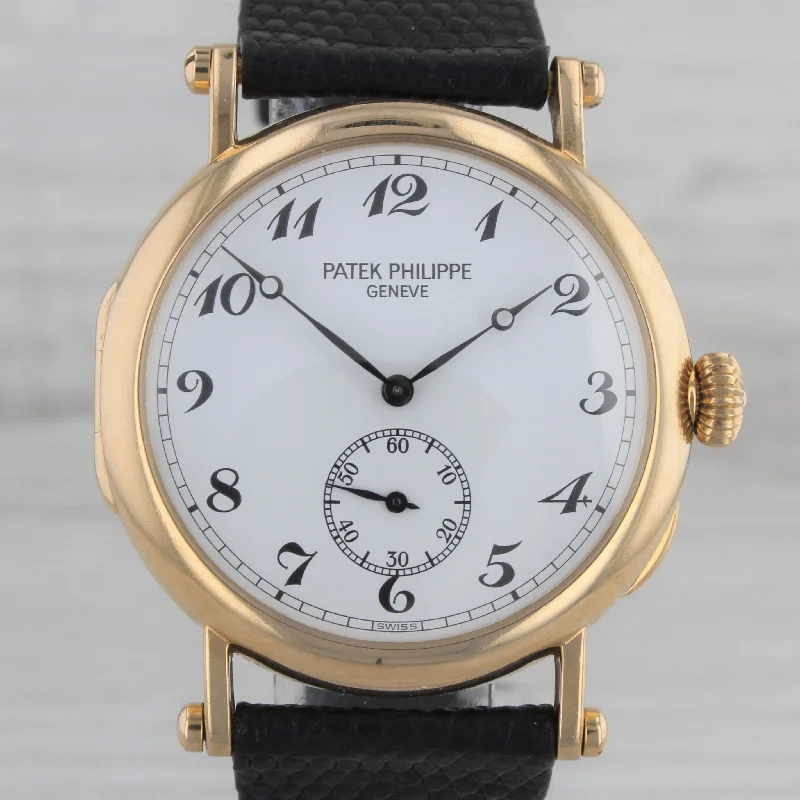 luxury diamond engagement rings for women-Patek Philippe 3960 Watch 18k Gold 150th Anniversary Calatrava Officer Serviced