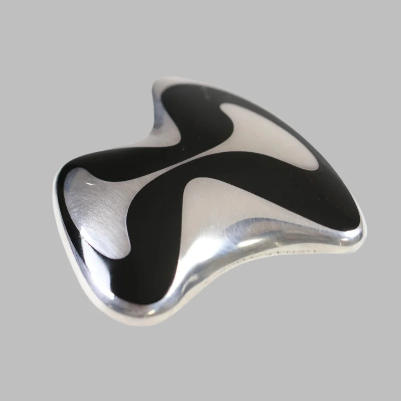 luxury brooches for women-Georg Jensen Jewelry | Enamel Modernist Pin Silver Vintage Brooch 315