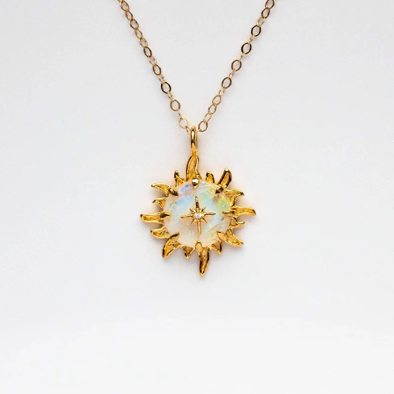 retro necklaces for women-"You Are My Forever Sun, Moon & Star" Pendant