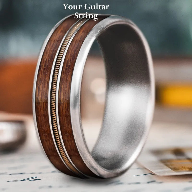 engraved rings for women-Custom Design - 3-Inlay Metal Center Ring vLlYjUUrRgxTMEn9mj-b-AsF