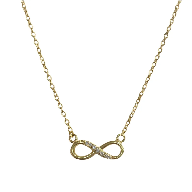 geometric pendant necklaces for women-Infinity Sparkle Necklace