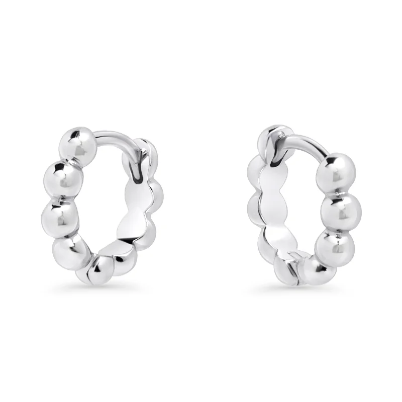 hoop earrings for women-Byza Huggie Earrings