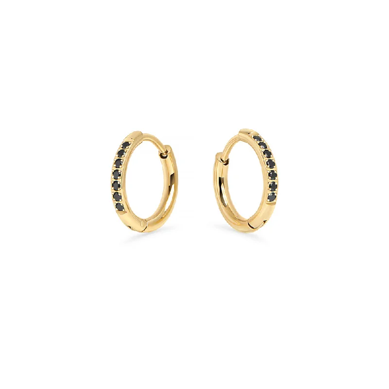 hoop gold earrings for women-Stacks Chic Huggie Earrings