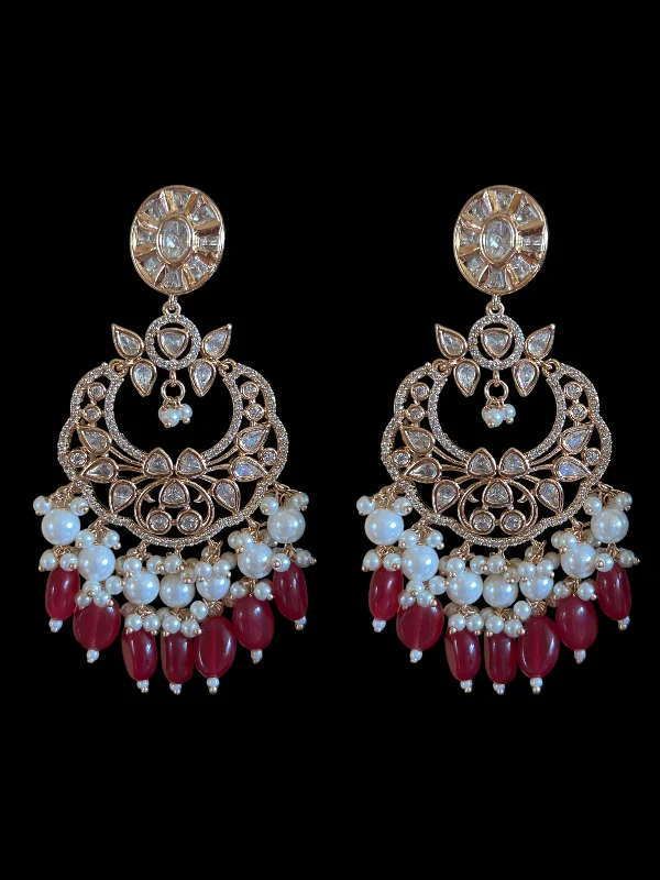 designer earrings for women-DER418 Zurain high quality Polki earrings ( READY TO SHIP)