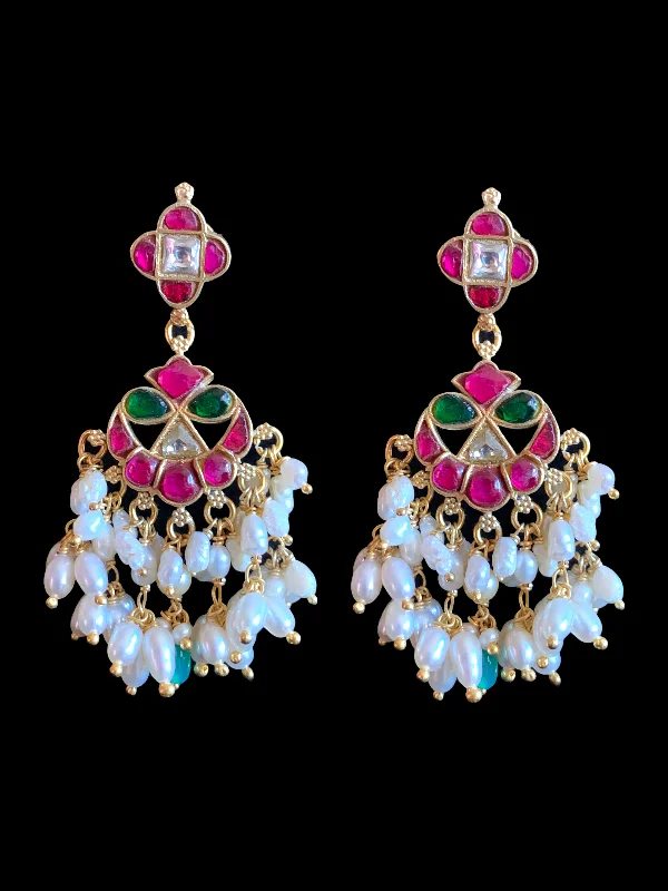 multi-colored earrings for women-92.5 silver gold plated earrings