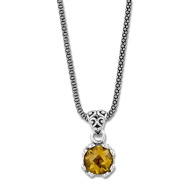 long pendant necklaces for women-SAMUEL B. CITRINE PENDANT NECKALCE