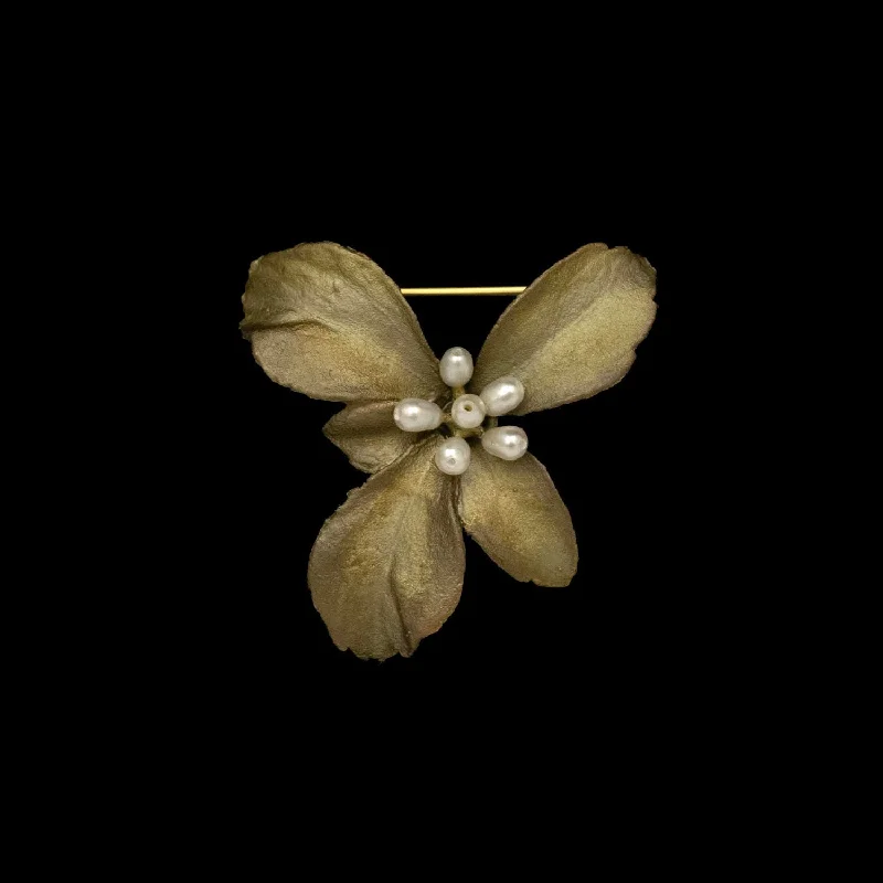 silver-tone brooches for women-Pachysandra Brooch